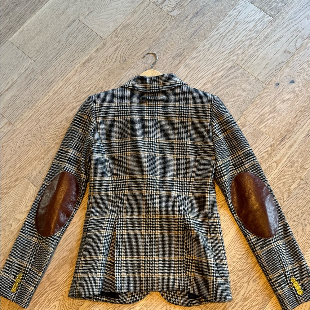 Smythe Plaid Blazer with Brown Elbow Patches - Picture 3 of 12